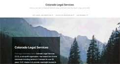 Desktop Screenshot of coloradolegalservices.org